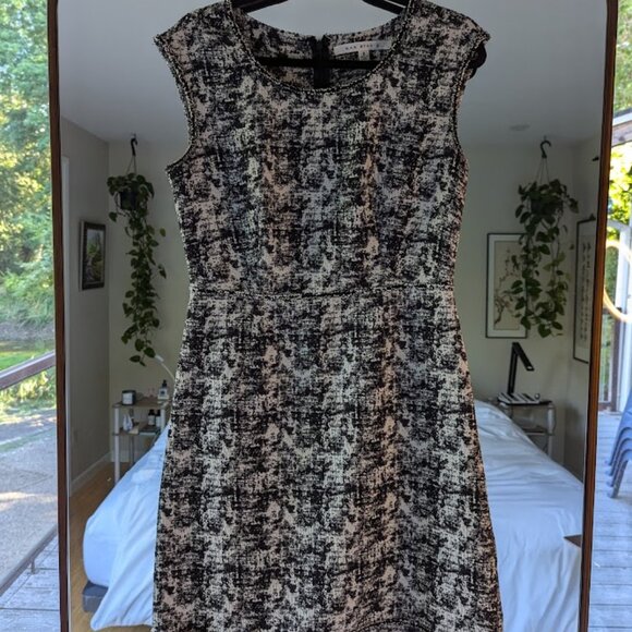 Max Studio Cap Sleeve Tweed Jacquard Sheath Dress - Picture 2 of 5